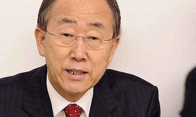 In this photo provided by the Untied Nations, UN Secretary-General Ban Ki-moon speaks at 34th Annual 