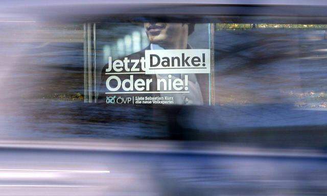 Nach der Nationalratswahl: Plakat der ÖVP