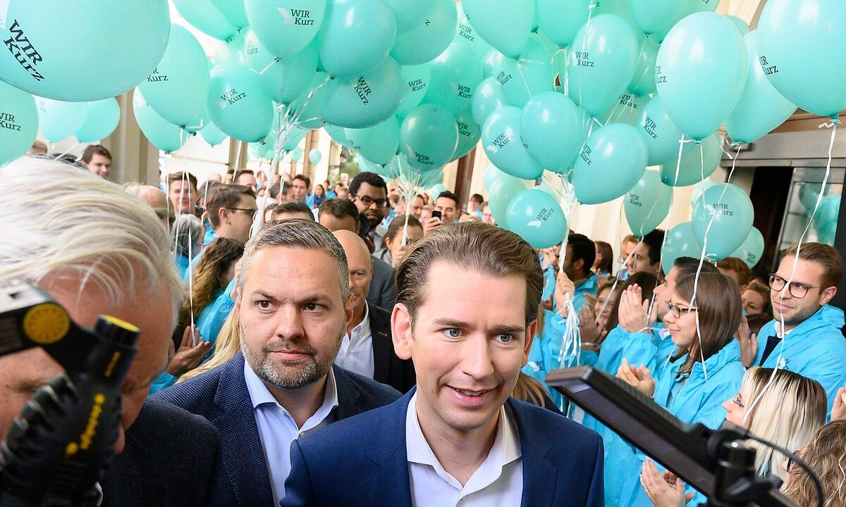 Sebastian Kurz mit seinen Anhängern