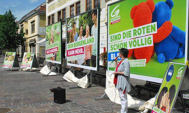 Wahlkampf der Grünen im Burgenland 