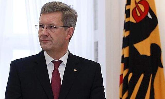 German President Wulff attends a ceremony to present Charity Stamp 2012 at Bellevue Castle in Berlin