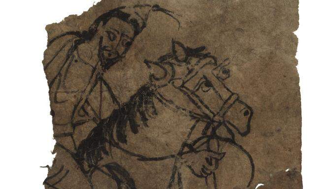 Arabischer Kavallerist im gestreckten Galopp, eine Rarität aus dem zehnten Jahrhundert.
