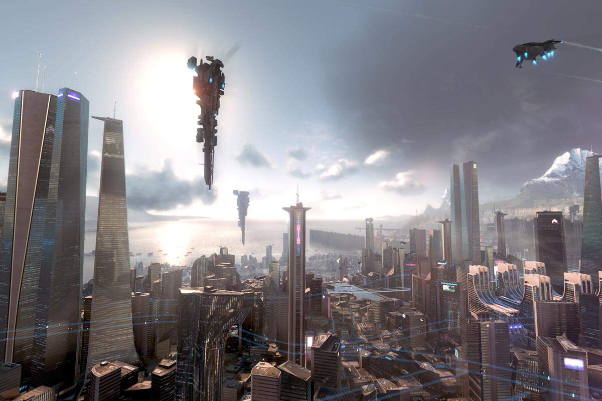 Im Rahmen der Sony-Pressekonferenz wurde ein Teil des Spiels demonstriert, bei dem es einen Überflug über eine futuristische Stadt zu sehen gab.