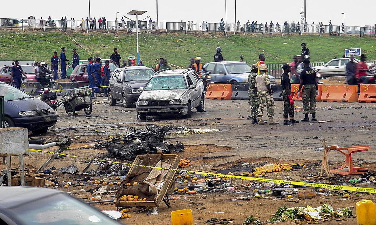 Nach einem von Boko Haram verübten Bombenanschlag