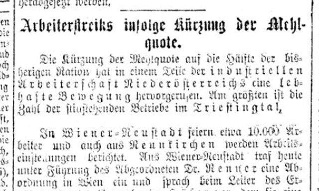  Bericht der "Neuen Freien Presse" vom 16. Jänner 1918