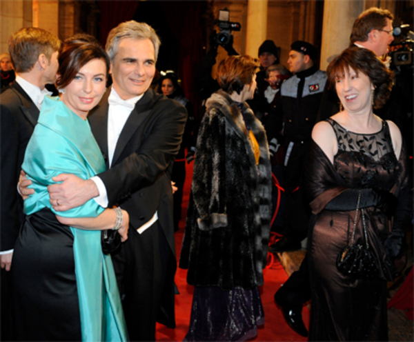 V.l.n.r.: Martina Ludwig-Faymann und Bundeskanzler Werner Faymann sowie EU-Außenkommissarin Catherine Ashton.