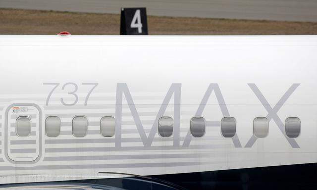 FILE PHOTO: A Boeing 737 MAX 8 aircraft is parked at a Boeing production facility in Renton