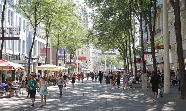 Archivbild: Die Mariahilfer Straße im vorigen Sommer