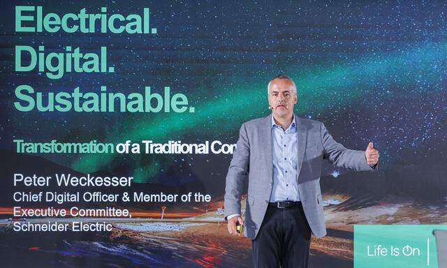 Erläuterte die Strategie von Schneider Electric: Peter Weckesser, Vorstandsmitglied des Unternehmens. 