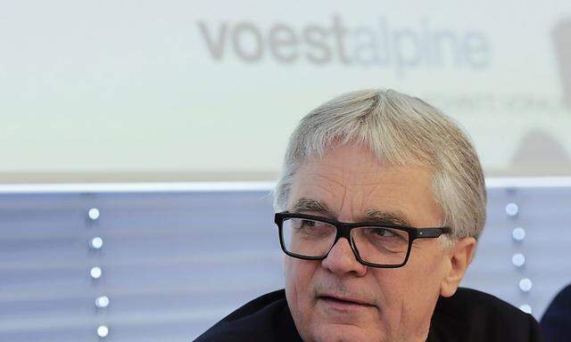 Austrian steel group Voestalpine Chief Executive Wolfgang Eder listens to journalists' questions during a news conference in Vienna