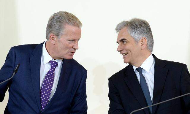 Reinhold Mitterlehner und Werner Faymann.