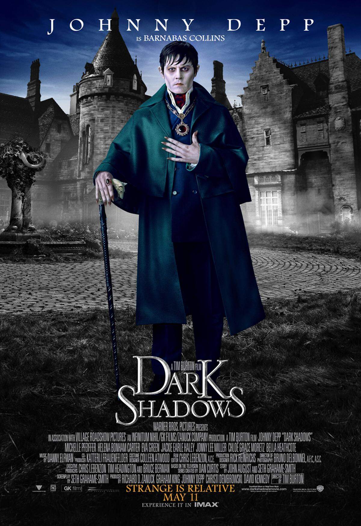 Als Vampir konnte Depp 2012 in "Dark Shadows" überzeugen.