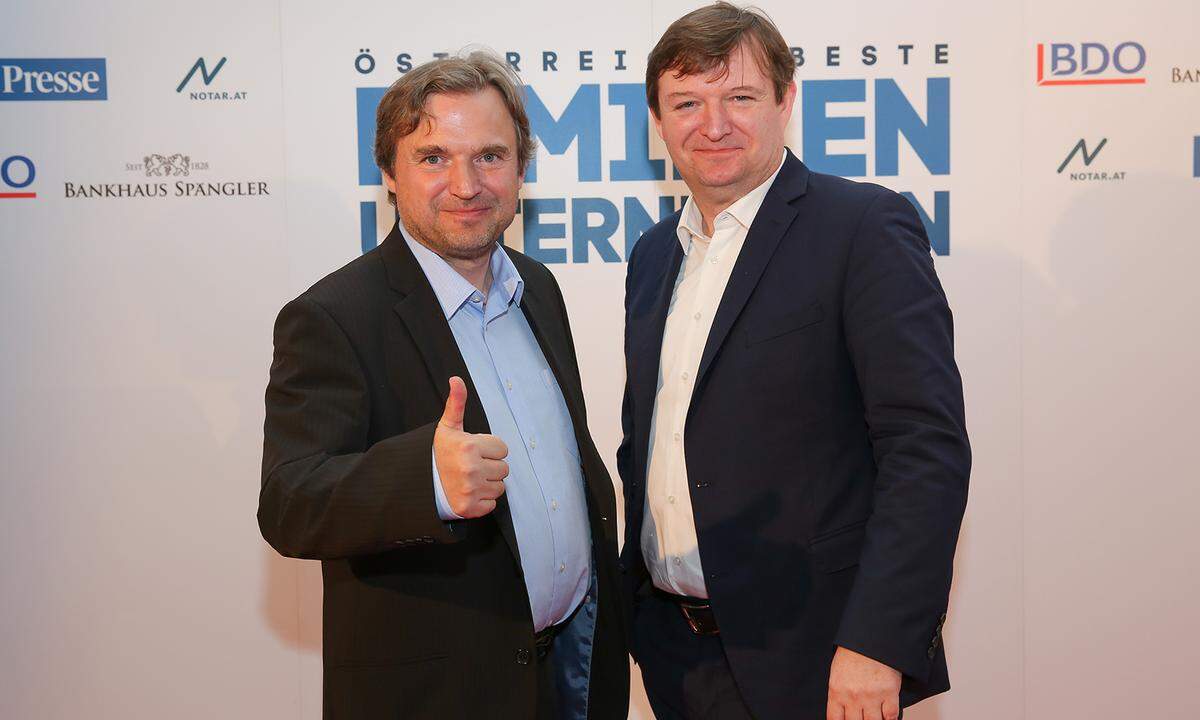 Meisterfrost-Marketingleiter Jürgen Hofer (li.) mit "Presse"-Economist-Ressortleiter Gerhard Hofer.