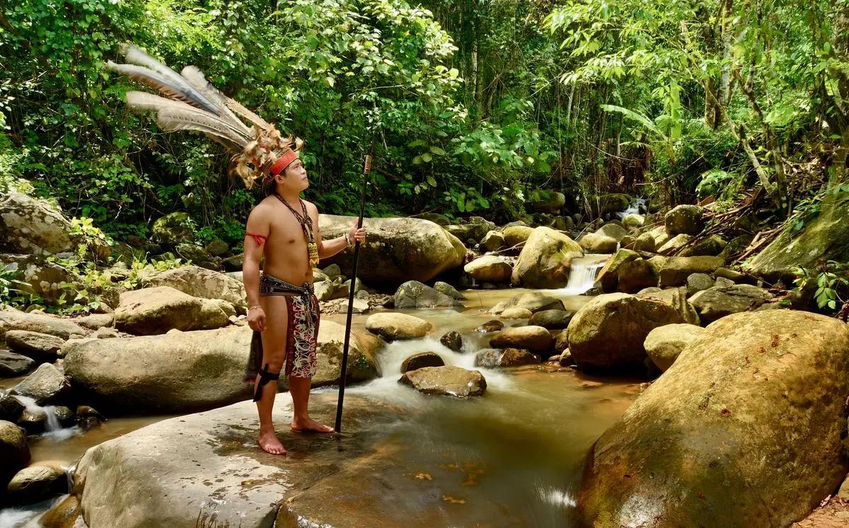 The cultural village gives a lively insight into the traditions of the indigenous peoples of Sarawak.