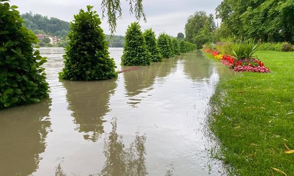 In Passau ist das Wasser schon länger über die Ufer getreten.