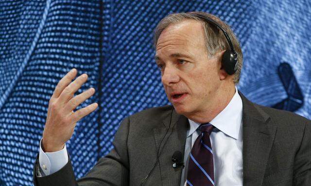 Dalio, Chairman and Chief Investment Officer, Bridgewater Associates attends  session at the annual meeting of the World Economic Forum in Davos