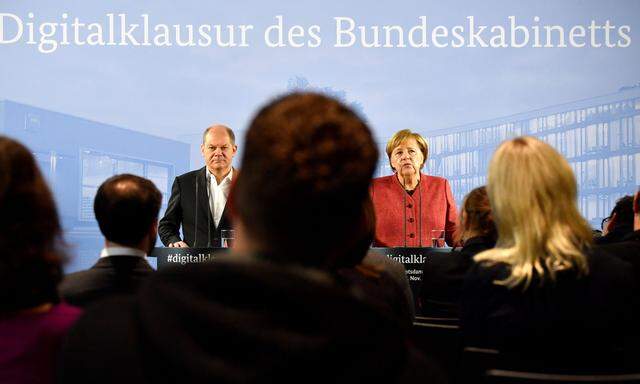 Vizekanzler Olaf Scholz (SPD) und Bundeskanzlerin Angela Merkel (CDU) wollen sich auf die (digitale) Zukunft konzentrieren.