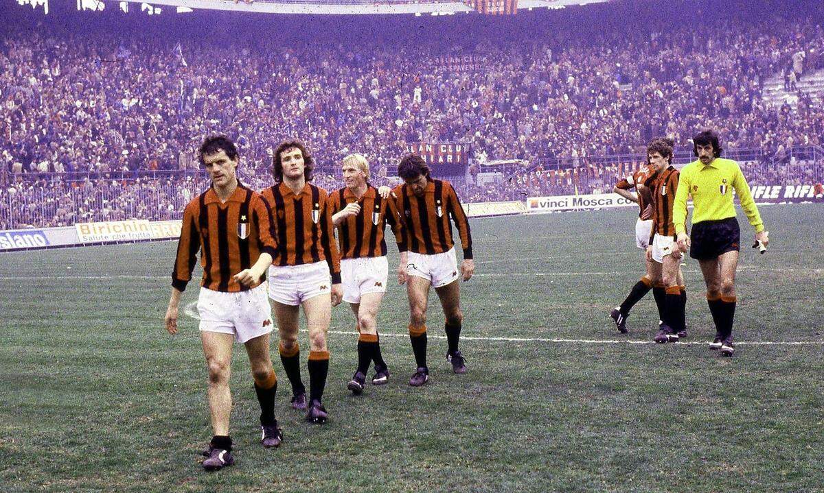 In Italien wurde 1979 der AC Milan Meister, der Scudetto glänzte – doch illegale Wetten stießen den Verein (mit Lazio Rom) in die Serie B.
