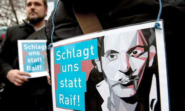 Symbolbild: Proteste für die Freilassung von Raif Badawi 