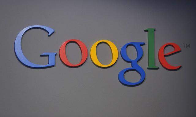 A Google logo is seen at the garage where the company was founded on Google´s 15th anniversary in Menlo Park, California