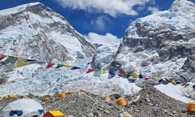 Basiscamp am Mount Everest in  Solukhumbu.