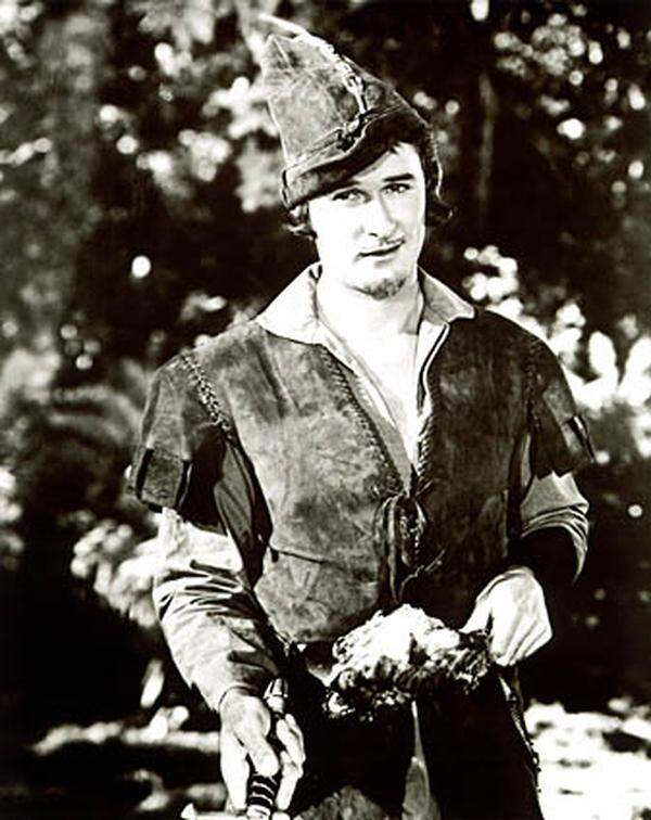Legendär war etwa Errol Flynns Auftritt als Bogenschütze der Gerechtigkeit am Vorabend des Zweiten Weltkriegs in "Robin Hood, König der Vagabunden": Immer ein spöttisches Lächeln auf den Lippen erobert er 1938 seine Lady Marian (Olivia de Havilland) mit Witz und Elan und lässt die Bösewichte leichtfüßig aussteigen. Mehr als 70 Jahre nach seiner Erstveröffentlichung gehört der "König der Vagabunden" heute noch zu den beliebtesten Robin Hood-Verfilmungen.