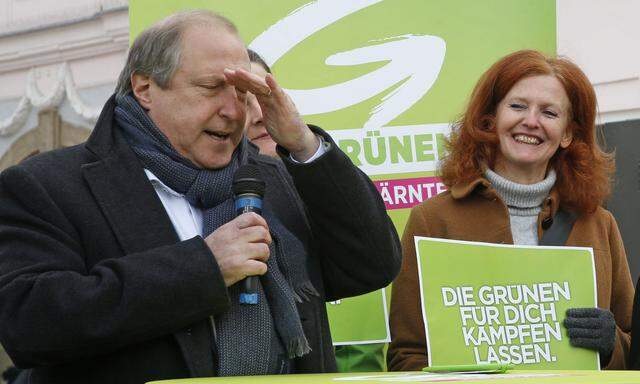 Rolf Holub im Wahlkampf