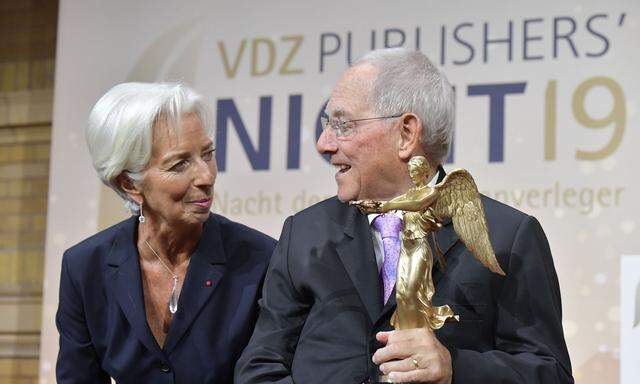 Christine Lagarde hielt in Berlin eine Laudatio auf Ex-Finanzminister Wolfgang Schäuble