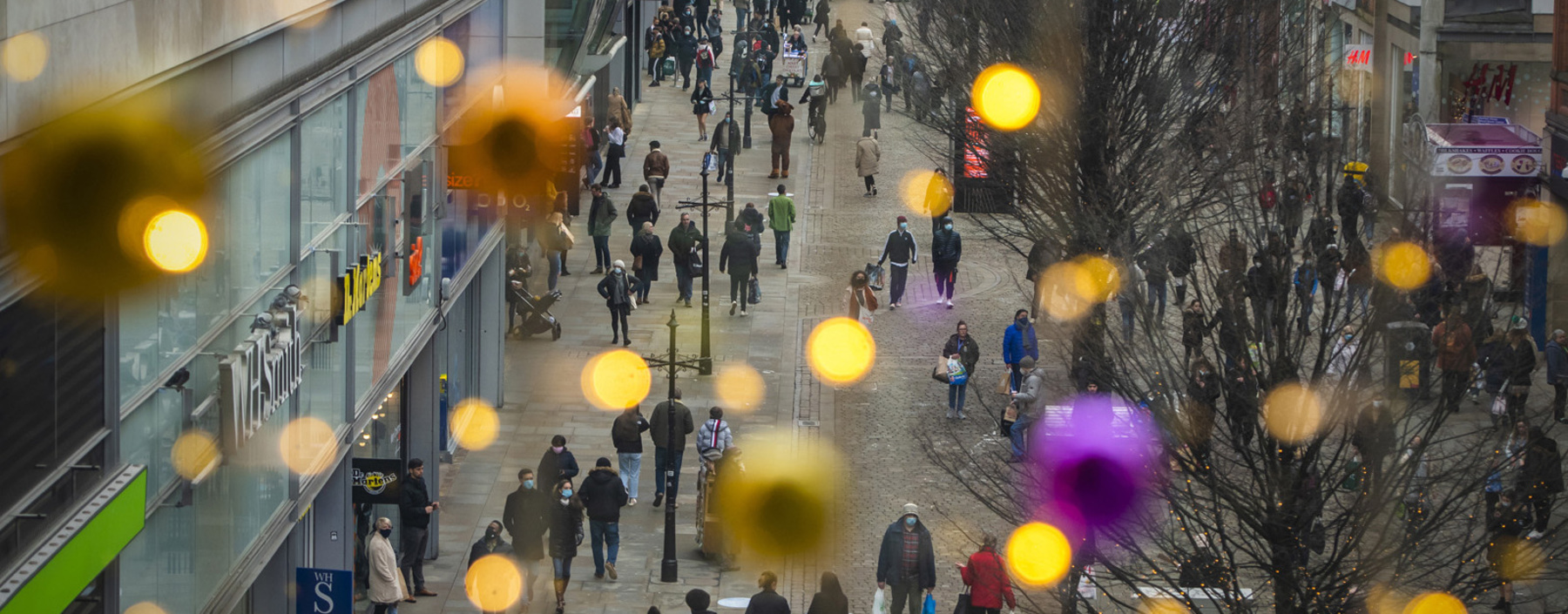 Weihnachtseinkäufe in Manchester. 