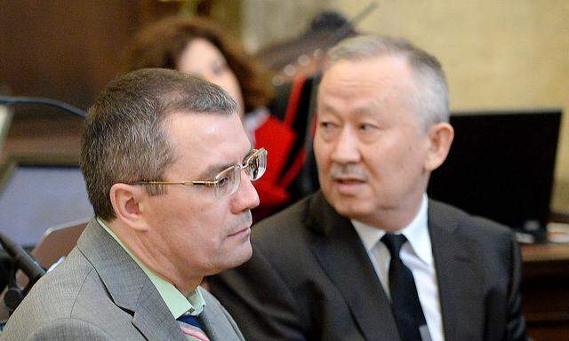 Vadim Koshlyak (l.) und Alnur Mussayew während des erstinstanzlichen Verfahrens