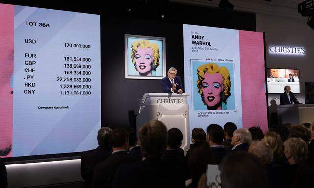 Mit 195 Millionen Dollar das teuerste Werk im ersten Halbjahr: Andy Warhols „Marilyn“ beim Auktionshaus Christie's. 