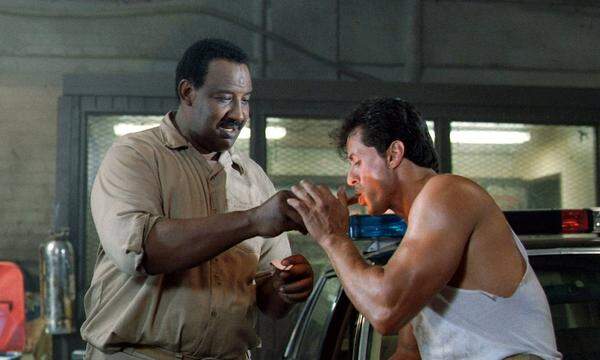 Frank Mcrae & Sylvester Stallone Characters: Eclipse, Frank Leone Film: Lock Up (1989) Director: John Flynn 04 August 19