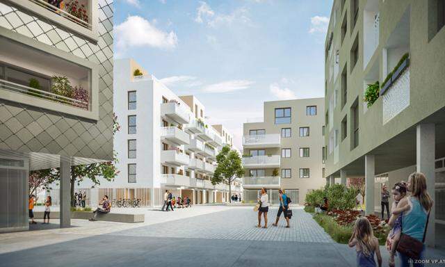 Ein Beispiel für neue, flexiblere Bauweisen: das Quartier 11 in Wien Simmering. Die Fertigstellung ist für 2018 geplant.