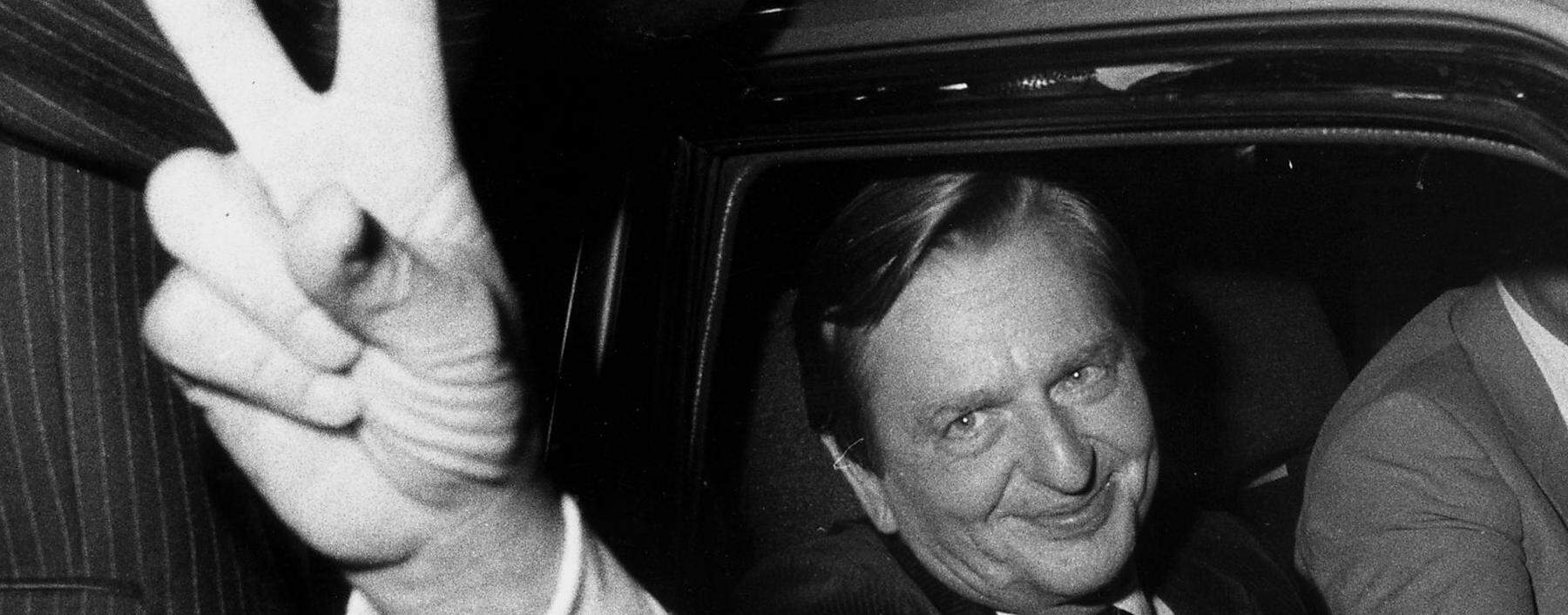 Olof Palme auf einem Archivbild im Jahr 1982, rund vier Jahre vor seiner Ermordung in Stockholm.
