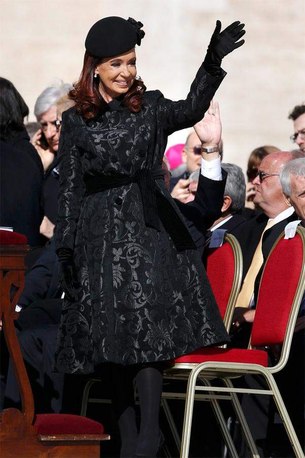 Die argeninische Präsidentin Cristina Fernandez de Kirchner hatte sich schon vor der Messe mit dem neuen Papst getroffen.