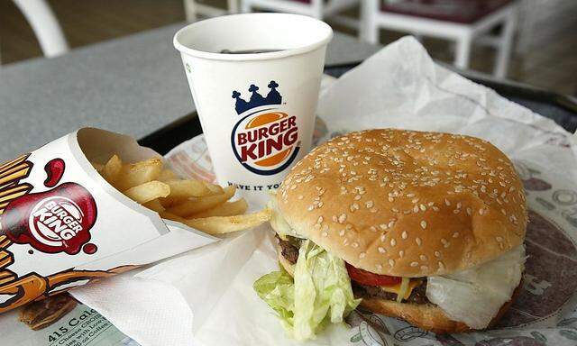 A meal at a Burger King restaurant  in Virginia