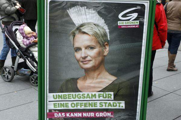 Im Mai ließ Nagl die Koalition mit den Grünen platzen. Vizebürgermeisterin Lisa Rücker musste im Wahlkampf einerseits vier Jahre Schwarz-Grün als erfolgreich verkaufen, andererseits aber zurück in die Oppositionsrolle schlüpfen. Das Wahlergebnis bringt leichte Verluste.