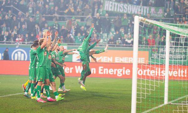 Die Grün-Weißen gewinnen erstmals sei 2014 wieder im Heimstadion ein Wiener Derby.