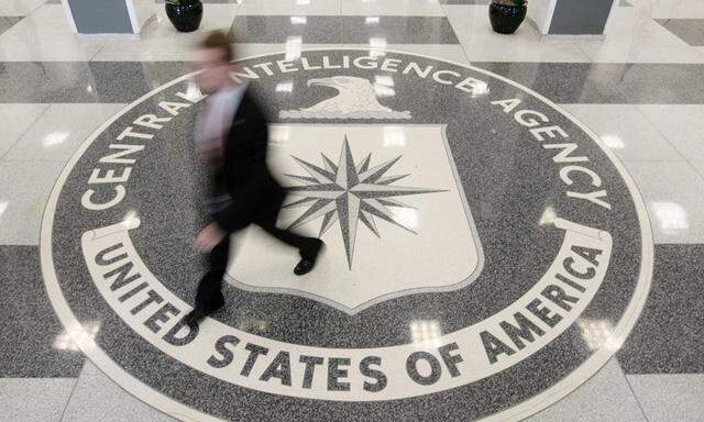 File photo shows the lobby of the CIA Headquarters Building in McLean, Virginia