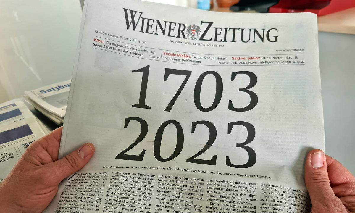 Das Aus für die "Wiener Zeitung" wurde beschlossen | DiePresse.com