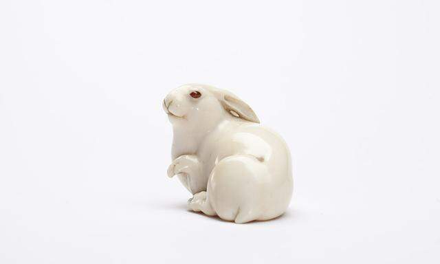 Der Hase mit den Bernsteinaugen /Netsuke