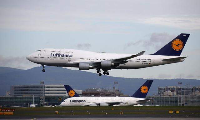 Airplanes of Aerman air carrier Lufthansa are pictured at the Fraport airport in Frankfurt