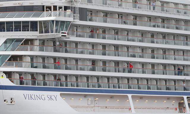 Ein Großteil des Passagiere blieb an Bord der "Viking Sky" - bis in den Hafen von Molde.