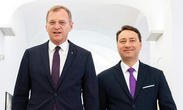 Landeshauptmann Thomas Steler (ÖVP, links) und FPÖ-Chef Manfred Haimbuchner bildeten 2015 eine Koalition - diese steht 2021 an der Kippe.