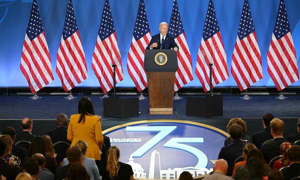 Die Pressekonferenz Bidens zum Ende des Nato-Gipfels war die erste solche seit Monaten.