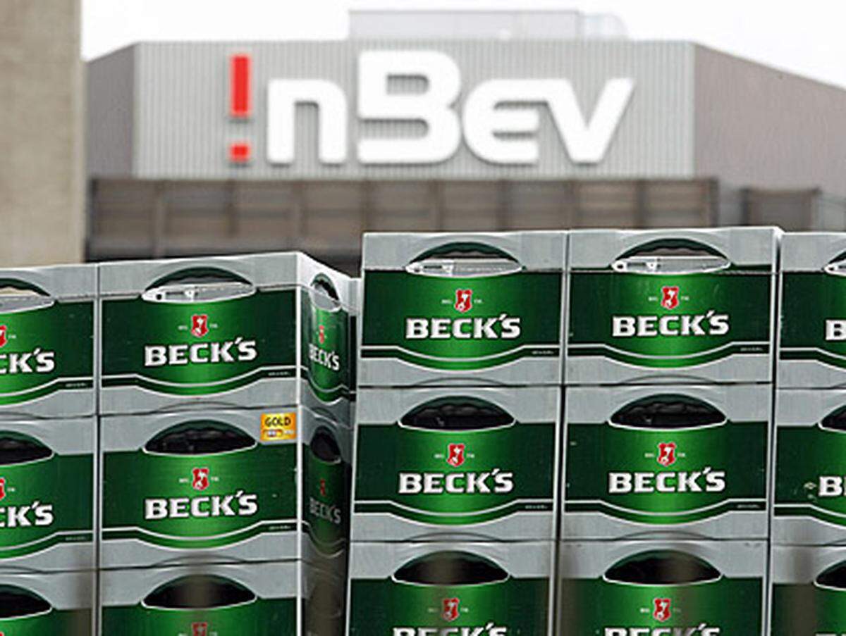 Die bekannteste Biermarke der Brauereigruppe ist Beck´s. InBev hat einen Marktanteil von 12,8 Prozent und einen Ausstoß von 225,6 Millionen Hektoliter.