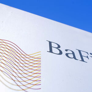 FILE PHOTO: The logo of Germany's Federal Financial Supervisory Authority BaFin (Bundesanstalt fuer Finanzdienstleistungsaufsicht) is pictured outside of an office building of the BaFin in Bonn