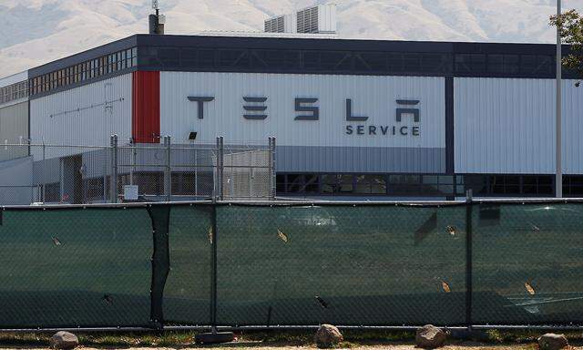 The Tesla factory is seen in Fremont