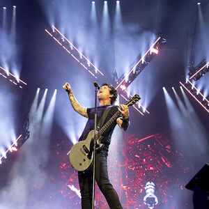 Sänger Billie Joe Armstrong im Ernst-Happel-Stadion.