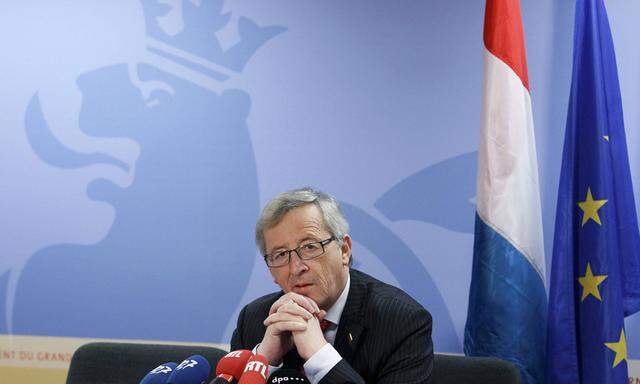 File photo of Luxembourg´s then-Prime Minister Juncker attending a news conference at the end of a European Union leaders summit in Brussels